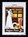 Postage stamp Magyar, Hungary, 1981, 100th Anniversary of Telephone Exchanges