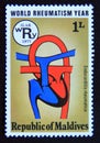 Postage stamp Maldives, 1977. Rheumatic heart Disease