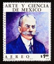 Postage stamp Mexico, 1975. Alfonso Luis Herrera biologist portrait Royalty Free Stock Photo