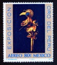 Postage stamp Mexico, 1974. Gold Brooch, Mochica Culture