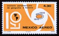 Postage stamp Mexico, 1978. 50th Anniversary of Panamerican Institute Geography and History Royalty Free Stock Photo