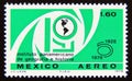 Postage stamp Mexico, 1978. 50th Anniversary of Panamerican Institute Geography and History Royalty Free Stock Photo