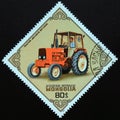 Postage stamp Mongolia, 1982, Belarus-611, USSR tractor