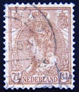 Postage stamp Netherlands, 1899, Dutch Queen Wilhelmina Royalty Free Stock Photo