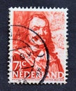 Post stamp printed in Netherlands shows Michiel de Ruyter Royalty Free Stock Photo