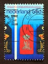 Post stamp printed in Netherlands 1978 150 years Royal Military Academy