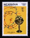 Postage stamp Nicaragua, 1985. Appearance of Halley`s Comet