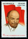Postage stamp Nicaragua, 1985. Vladimir Lenin portrait