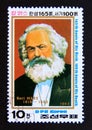 Postage stamp North Korea, 1983. Karl Marx Royalty Free Stock Photo