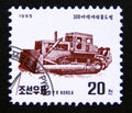 Postage stamp North Korea, 1995. Large bulldozer