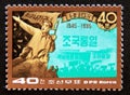 Postage stamp North Korea, 1985. Protesting south koreans