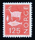 Postage stamp Norway 1975. Local Motives Prehistory Rock Art and Cave Painting