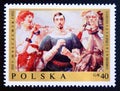 Postage stamp Poland 1969. Hamlet, by Jacek Malczewski painting Royalty Free Stock Photo