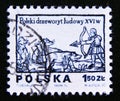 Postage stamp Poland, 1974. Hunter with bow and arrow