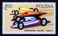 Postage stamp Poland, 1981, Racing Cars model sports