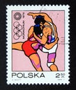 Postage stamp Poland, 1972. Wrestling sport