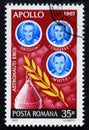 Postage stamp Romania, 1972. Casualties. Astronauts Grissom, Chaffee and White Royalty Free Stock Photo