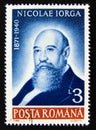 Postage stamp Romania, 1990. Nicolae Iorga Historian portrait