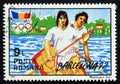 Postage stamp Romania 1992, Olympic Games Canoeing