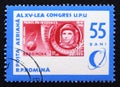 Postage stamp Romania, 1963. Stamp in stamp vostok 1