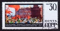 Post stamp printed in Russia, CCCP, 1968. Demonstration 1921 Royalty Free Stock Photo