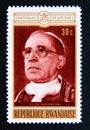 Postage stamp Rwanda, 1970. Pope Pius XII Vatican portrait