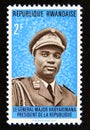 Postage stamp Rwanda, 1974. President JuvÃÂ©nal Habyarimana