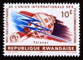 Postage stamp Rwanda, 1965. Telstar Satellite