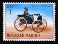 Postage stamp San Marino, 1962. Duryea 1892 Classic Automobile