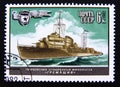 Postage stamp Soviet union, CCCP 1982. War ship destroyer T-205 Gafel Royalty Free Stock Photo