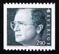 Postage stamp Sweden 1993. King Carl XVI Gustaf profile portrait