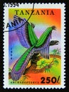 Postage stamp Tanzania, 1994. Archaeopteryx prehistoric dinosaur