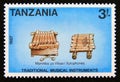 Postage stamp Tanzania, 1989. Xylophones Traditional Musical Instruments