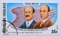 Postage stamp Togo, 1978, brothers Orville and Wilbur Wright