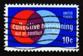 Postage stamp United States of America, USA 1975. Collective Bargaining Labor and Management