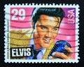 Postage stamp United States of America, USA 1993. Elvis Presley portrait