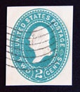 Postage stamp United States of America, USA 1916. Pre-paid 2 cents President George Washington Royalty Free Stock Photo