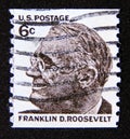 Postage stamp United States of America, USA 1968. Franklin D. Roosevelt portrait Royalty Free Stock Photo