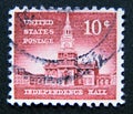 Postage stamp United States of America, USA 1966. Independence Hall 1753, Philadelphia Royalty Free Stock Photo