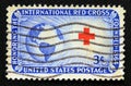 Postage stamp United States of America, USA 1952. International Red Cross Royalty Free Stock Photo