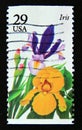 Postage stamp United States of America, USA 1993. Iris flower