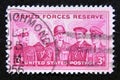 Postage stamp United States of America, USA 1955. Marine, Coast Guard, Army, Navy, and Air Force Personnel