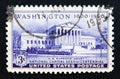 Postage stamp United States of America, USA 1950. National Capital Sesquicentennial, Supreme Court Building Royalty Free Stock Photo