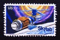 Post stamp printed in USA with skylab in space 1974