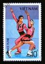 Postage stamp Vietnam, 1989. Pair Figure Skating
