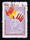 Postage stamp Vietnam, 1984. Peace Conference Emblem