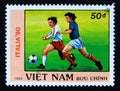 Postage stamp Vietnam, 1989. 1990 World Cup Soccer Championships, Italy