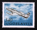 Post stamp Yugoslavia 1978, Educational jet SOKO Galeb-3