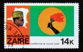 Postage stamp Zaire, 1979. Hand with torch