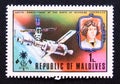 Post stamp Republic of Maldives, 1974, 500th birth anniversary Nicholas Copernicus